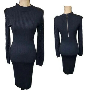 Roz& Ali All Black sweater dress. Size Medium
